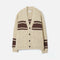 UNIVERSAL WORKS Langdale Chunky Stripe Cardigan in Ecru