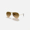 RAY-BAN Aviator Gradient RB3025 Sunglasses in Polished Gold/Light Brown