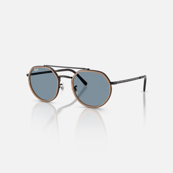 RAY-BAN RB3765 Sunglasses in Black Blue Lenses