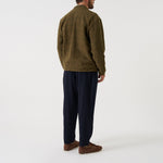 UNIVERSAL WORKS Advance Wool Mix Cardigan in Olive