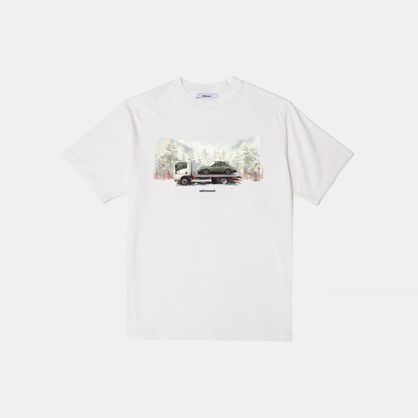 EDMMOND STUDIOS Journey Car Transporter Graphic T-Shirt in Plain Off White