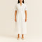 HANDPRINT DREAM APPAREL Nefeli Broderie Anglaise Cotton Dress in White