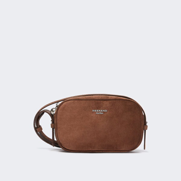 WEEKEND MAX MARA WKAStruzzo Suede Calfskin Camera Bag in Chocolate