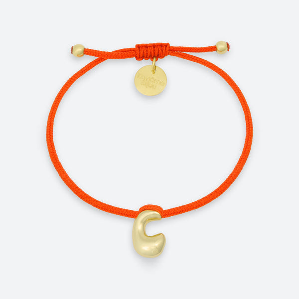 LA MOME BIJOU Joy Letter Bracelet in Orange