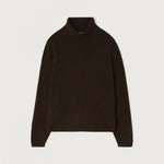 AMERICAN VINTAGE Ouity Crew Neck Jumper in Chocolate Melange