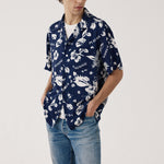 HARTFORD New Palmito Viscose Shirt  in Navy