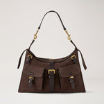 MULBERRY Roxanne Shoulder Suede Handbag in Chocolate