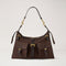 MULBERRY Roxanne Shoulder Suede Handbag in Chocolate