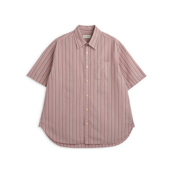 OLIVER SPENCER Atlanta Short Sleeve Shirt in Fergusson Pink
