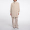 RINO & PELLE Pilar Faux Fur Medium Length Jacket with Rib Cuffs in Birch