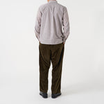 UNIVERSAL WORKS Patched Queens Cotton Shirt in Brown