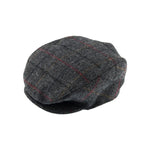 DENTS Fonthill Abraham Moon Tweed Flat Cap in Charcoal