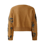 OUI Sequin Embellished Jumper in Camel