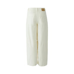 OUI Tapered Wide Leg Trousers in Whitecap Grey