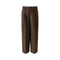 OUI Tweed Pleat Front Crop Trousers in Brown/Dark Brown