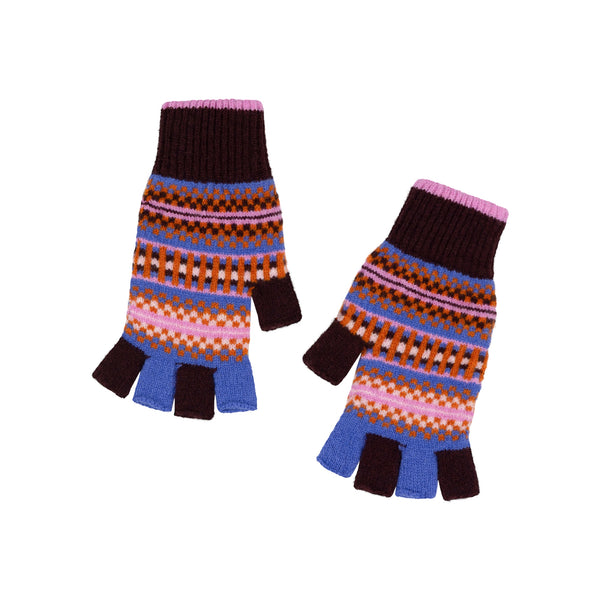 QUINTON & CHADWICK Patterned Fingerless Gloves  in Quartz