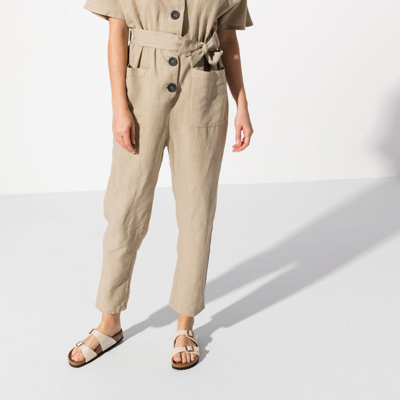 BIRKENSTOCK Sydney Birko-Flor Sandals in Graceful Pearl White