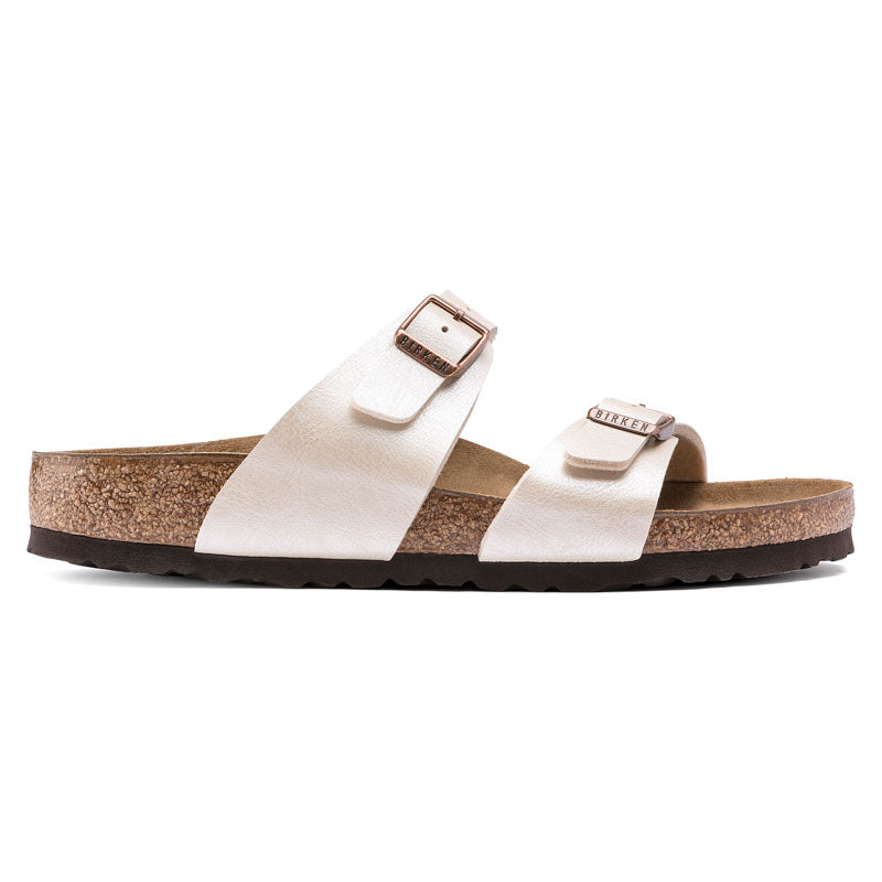BIRKENSTOCK Sydney Birko-Flor Sandals in Graceful Pearl White