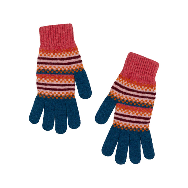 QUINTON & CHADWICK Patterned Gloves  in Autumn Berry