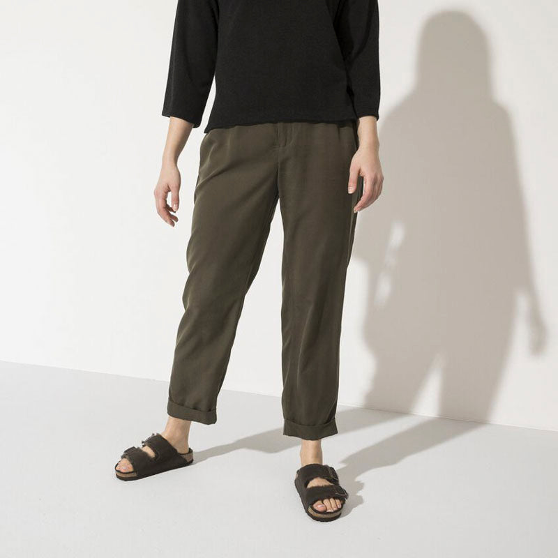 BIRKENSTOCK Arizona Shearling Suede Leather Sandals in Mocha
