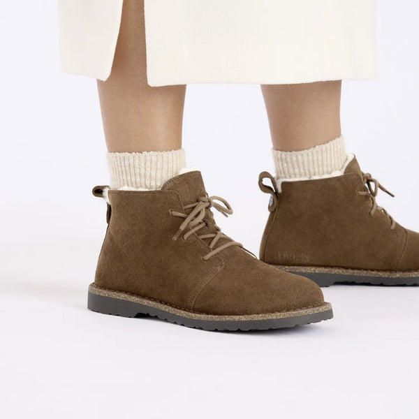 BIRKENSTOCK Uppsala Mid Shearling in Dark/Tea