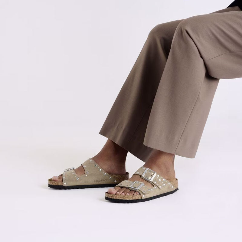 BIRKENSTOCK Arizona Rivet LEVE Sandals in Taupe