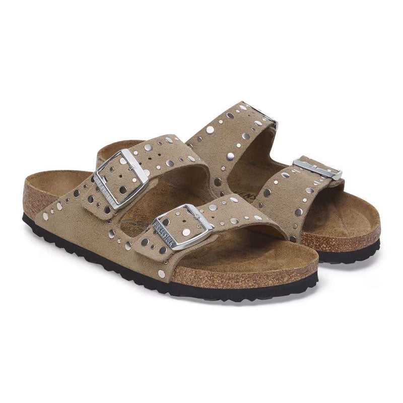 BIRKENSTOCK Arizona Rivet LEVE Sandals in Taupe