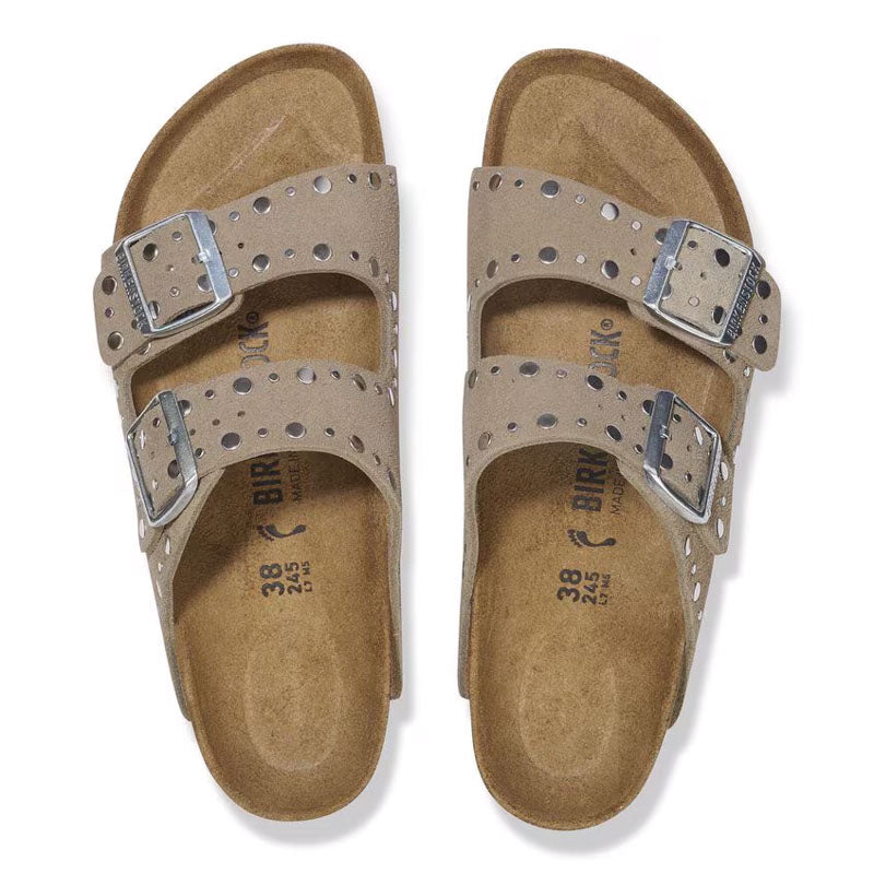 BIRKENSTOCK Arizona Rivet LEVE Sandals in Taupe