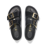 BIRKENSTOCK Arizona Droplet Buckle Sandals in High Shine Black