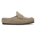 BIRKENSTOCK Naples Wrapped Suede Leather Shoes in Taupe