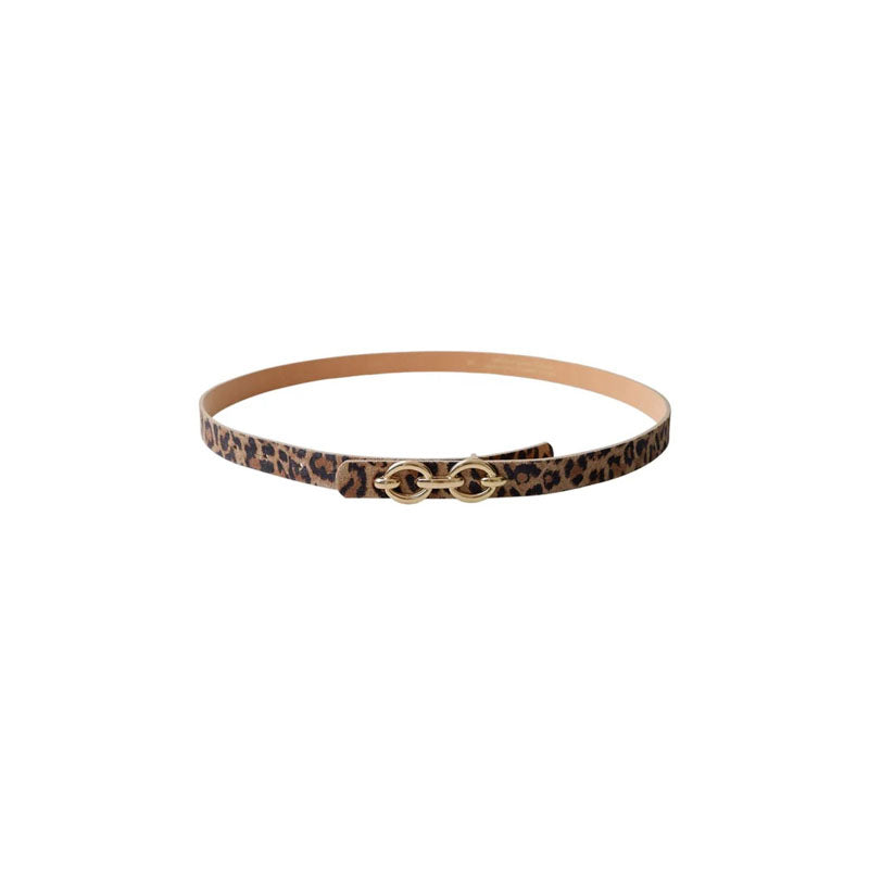 BLACK COLOUR Lotus Belt in Leopard