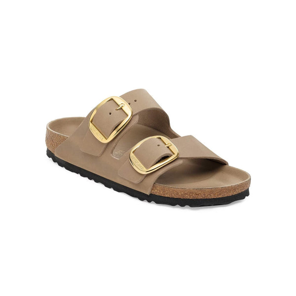 BIRKENSTOCK Arizona Big Buckle Oiled Leather Sandals in Tobacco Brown