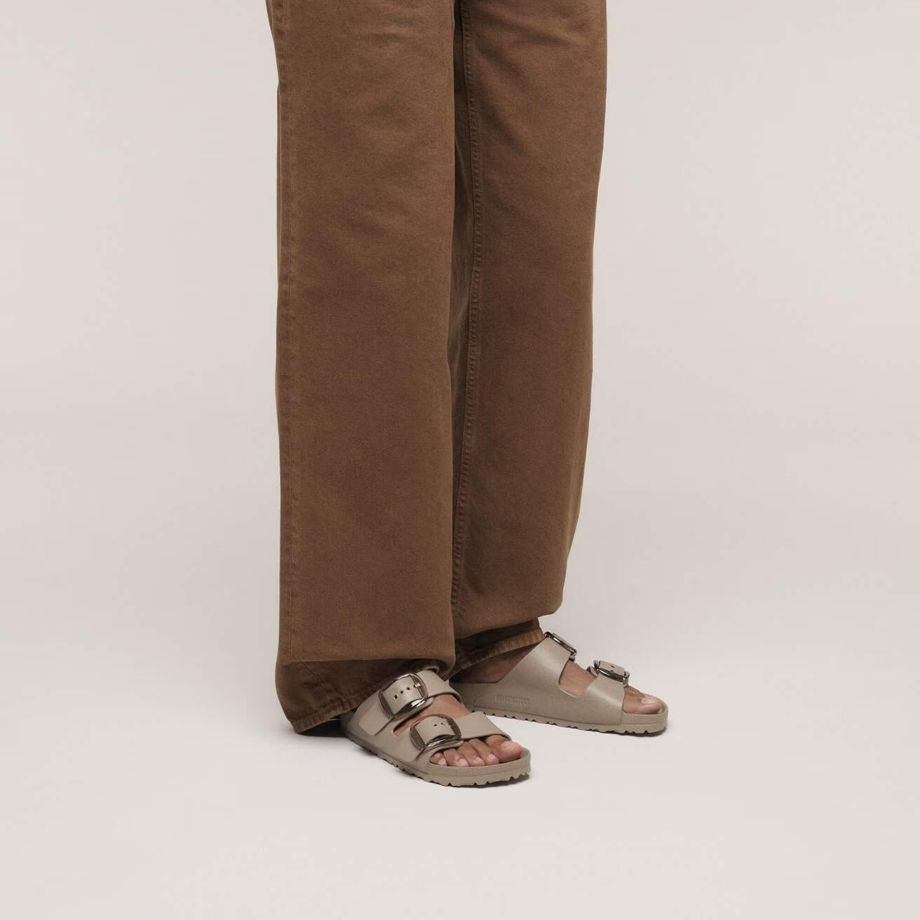 BIRKENSTOCK Arizona Big Buckle EVA Sandals in Grey Taupe