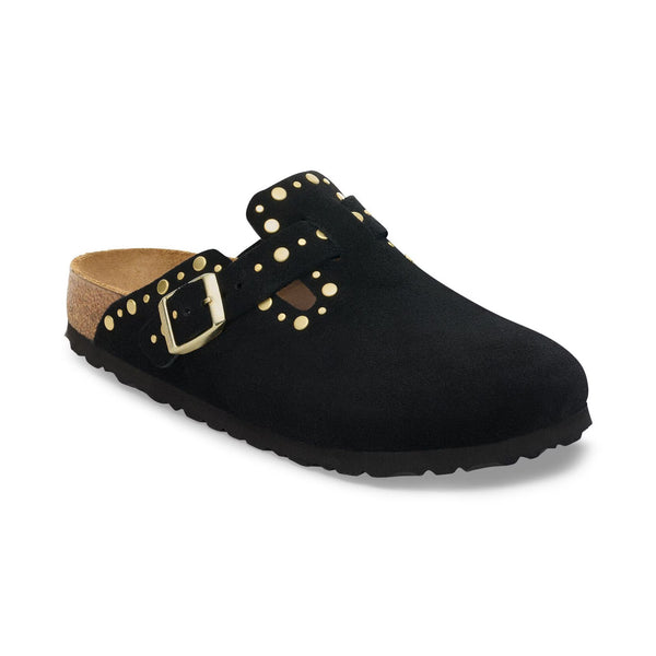 BIRKENSTOCK Boston Suede Rivet in Black