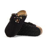 BIRKENSTOCK Boston Suede Rivet in Black