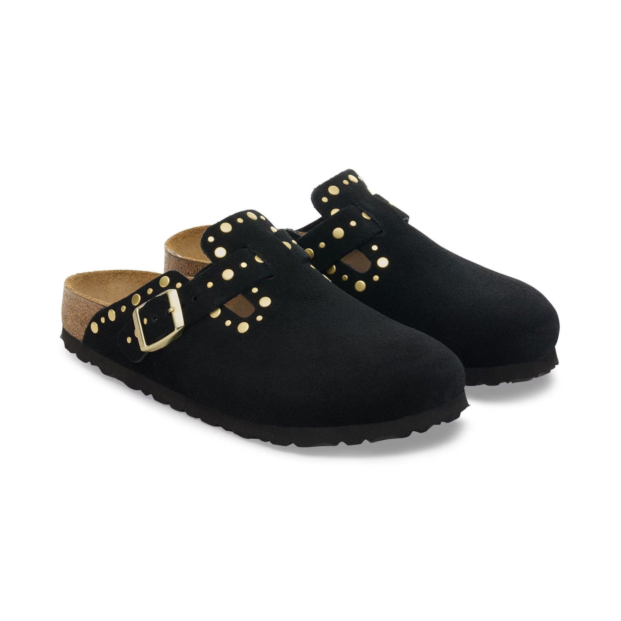 BIRKENSTOCK Boston Suede Rivet in Black | Collen & Clare