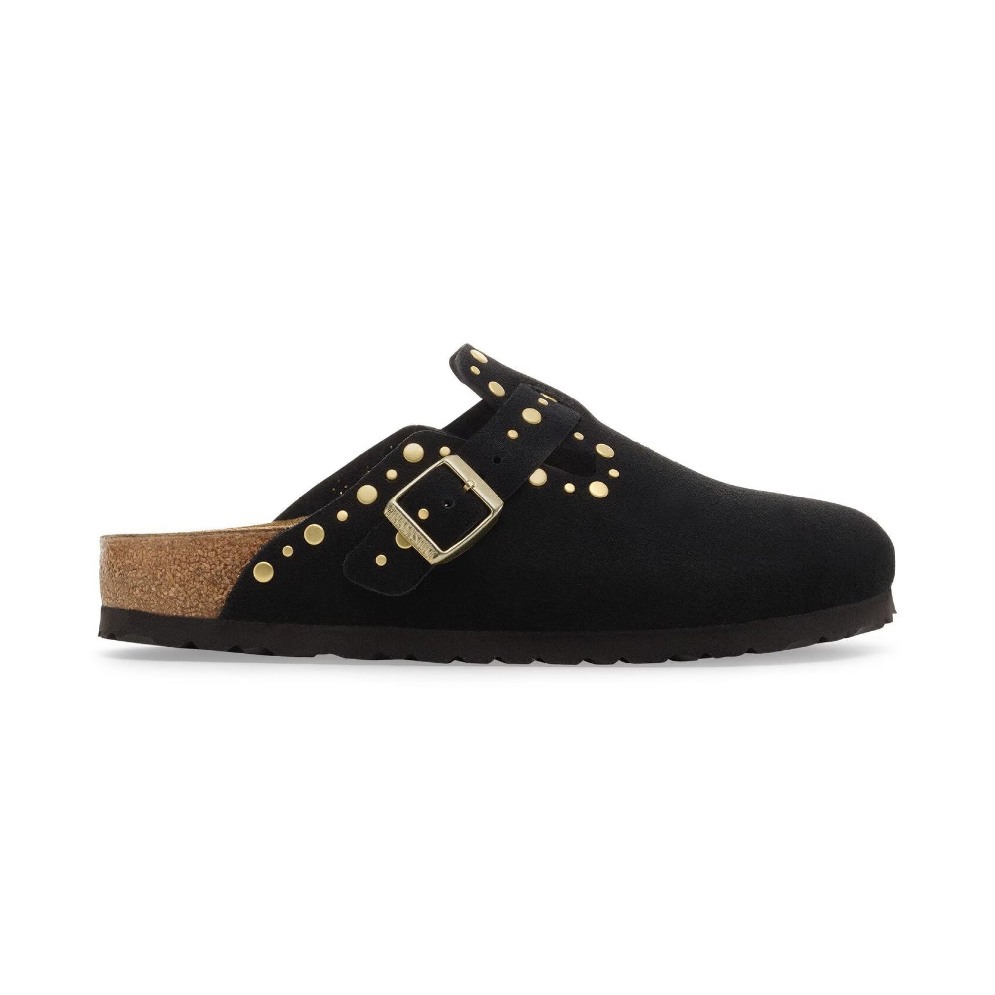 BIRKENSTOCK Boston Suede Rivet in Black | Collen & Clare