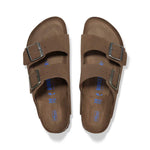 BIRKENSTOCK Arizona Soft Footbed Suede Leather Sandals in Dark Tea Tonal
