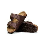 BIRKENSTOCK Arizona Big Buckle Raffia Sandals in Raffia Carafe