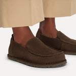 BIRKENSTOCK Utti Slip On Suede Leather Shoes in Carafe