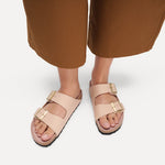 BIRKENSTOCK Arizona Birko-Flor Sandals in Triples New Beige/Pink Clay