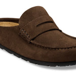 BIRKENSTOCK Naples Wrapped Suede Leather Shoes in Carafe