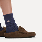BIRKENSTOCK Naples Wrapped Suede Leather Shoes in Carafe