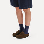 BIRKENSTOCK Naples Wrapped Suede Leather Shoes in Carafe