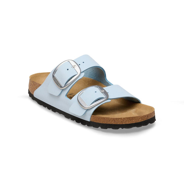 BIRKENSTOCK Arizona Big Buckle Nubuck Leather Sandals in Baby Blue