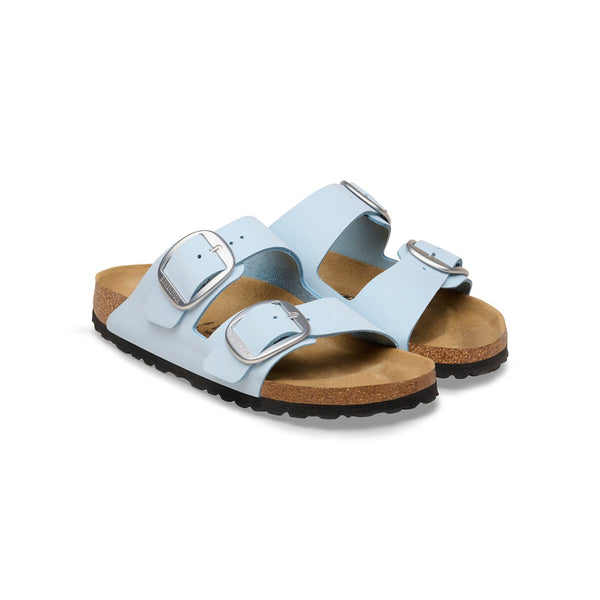 BIRKENSTOCK Arizona Big Buckle Nubuck Leather Sandals in Baby Blue