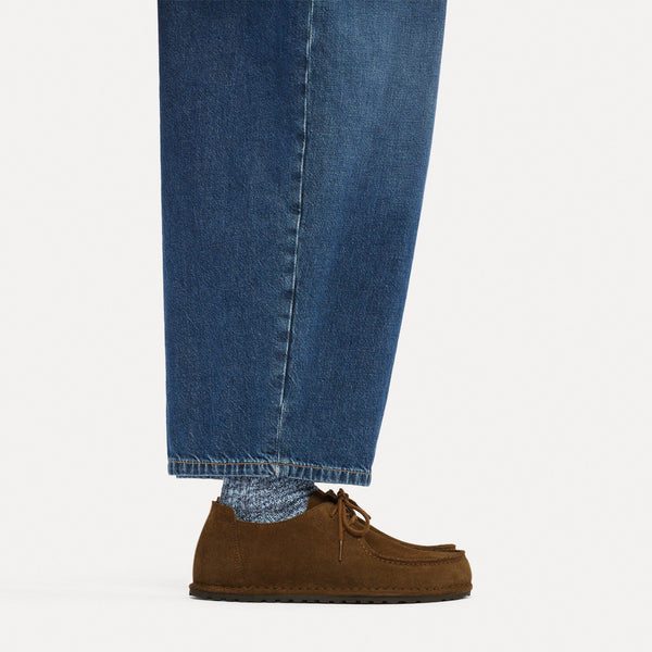 BIRKENSTOCK Utti Lace Suede Leather Shoes in Carafe