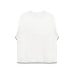 MILLA Cropped Padded Shoulder T Shirt in White