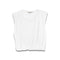 MILLA Cropped Padded Shoulder T Shirt in White