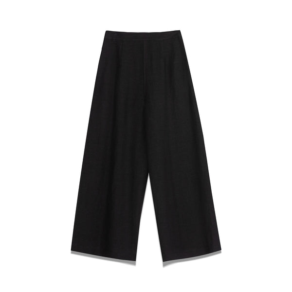 MILLA Pleated Wide Leg Trousers in Black